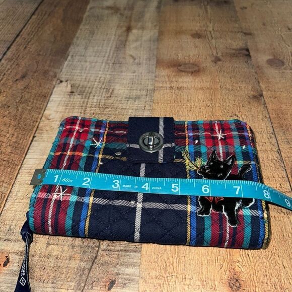 Vera Bradley Retired Scottie Dog Tartan Plaid RFD Turnlock Wallet - Picture 8 of 11